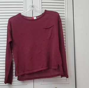 H&M Divided Series Burgundy Knitted Shirt